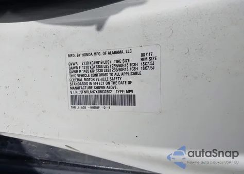 2018 Honda Odyssey Ex-L from USA, damaged, VIN 5FNRL6H7XJB032802